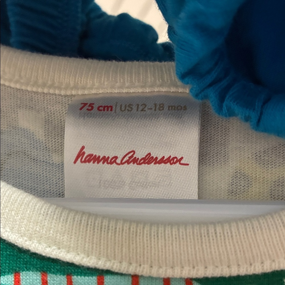 Hanna Andersson toddler tee with green and red stripes